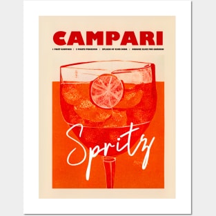 Retro Bitter Spritz Poster Vintage Aperitif Homebar, Kitchen Bar Prints, Vintage Drinks, Recipe, Wall Art Posters and Art